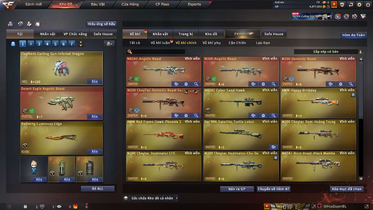 shop acc cf uy tin gia re